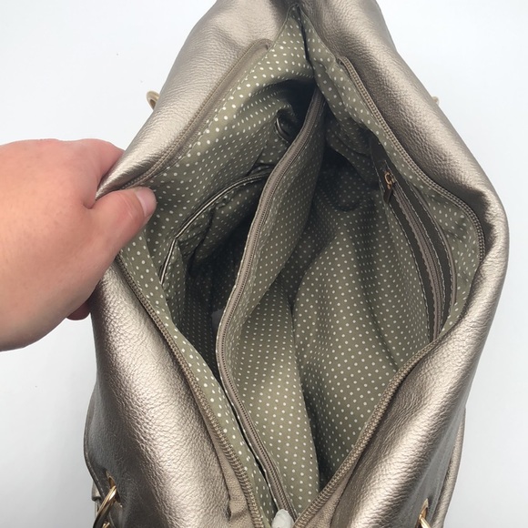 Fancy Purse Light Gray and Cream - Picture 8 of 13